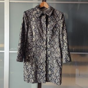 📼✨Stunning Versace Vintage 90s Jeans Couture Python Faux Fur Coat - Rare